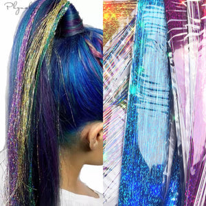 Glitter hair strands