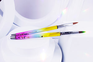 Rainbow glitter Acrylic Nail Brushes