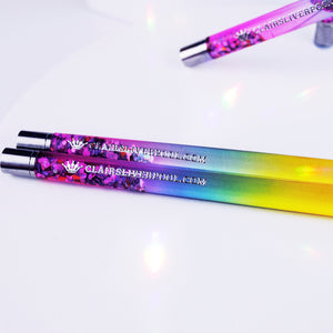 Rainbow glitter Acrylic Nail Brushes